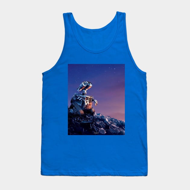 Wall-E looks at the sky Tank Top by ArijitWorks